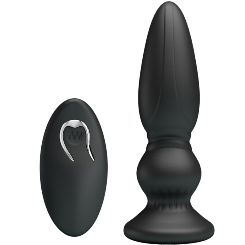 MR PLAY - POTENTE VIBRADOR CON CONTROL REMOTO PLUG ANAL NEGRO