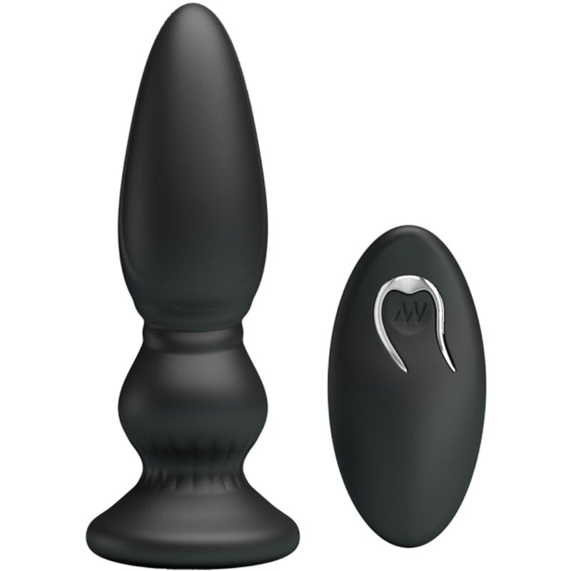 MR PLAY - POTENTE VIBRADOR CON CONTROL REMOTO PLUG ANAL NEGRO