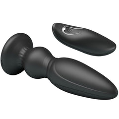 MR PLAY - POTENTE VIBRADOR CON CONTROL REMOTO PLUG ANAL NEGRO