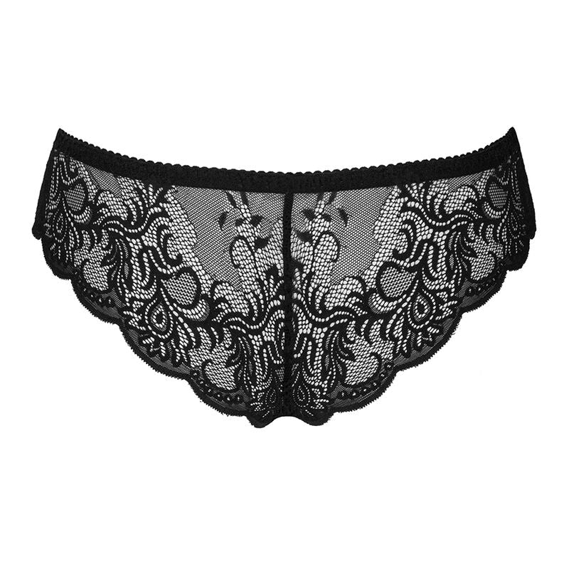 LIVCO CORSETTI FASHION - LOVE STORY LC 90679 BLACK CROCHLESS PANTIES