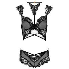 LIVCO CORSETTI FASHION - PALMENOM LC 90614 BRA + PANTIES BLACK