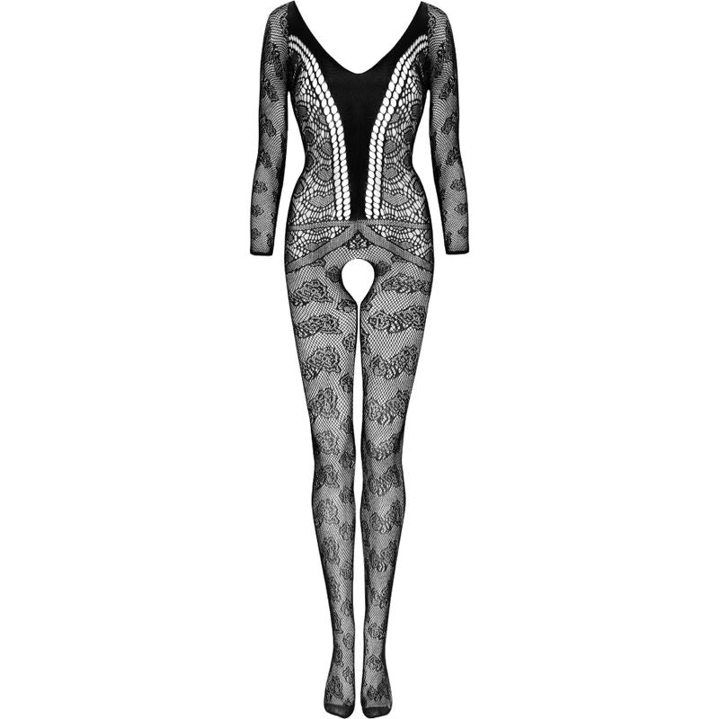 LIVCO CORSETTI FASHION - CORDILL LC 17358 BODYSTOCKING CROCHLESS BLACK ONE SIZE