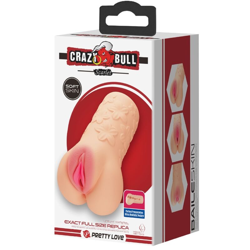 CRAZY BULL - SCARLET MASTUBADOR IN THE SHAPE OF A VAGINA