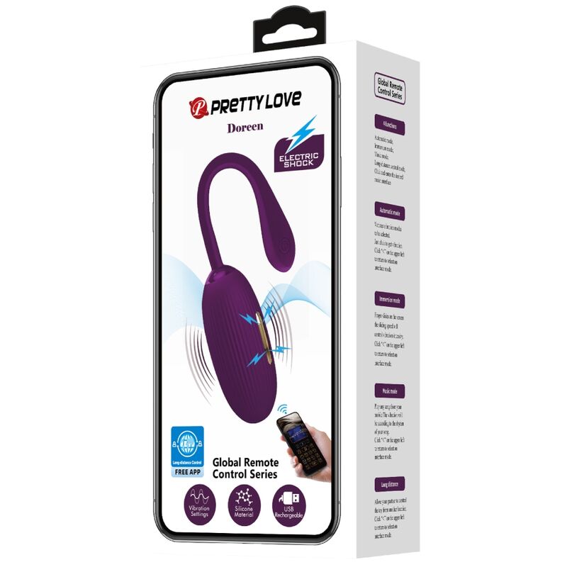 PRETTY LOVE - DOREEN RECHARGEABLE VIBRATING EGG PURPLE