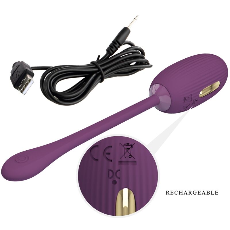 PRETTY LOVE - DOREEN RECHARGEABLE VIBRATING EGG PURPLE