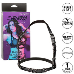 CALEXOTICS - EUPHORIA HARNESS BUCKLE HALTER PLUS SIZE BLACK
