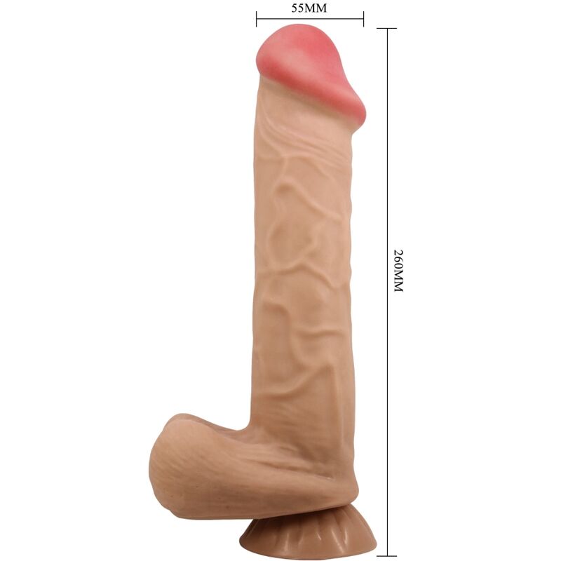 PRETTY LOVE - SLIDING SKIN SERIES REALISTIC DILDO WITH SUCTION CUP SLIDING SKIN FLESH 26 CM