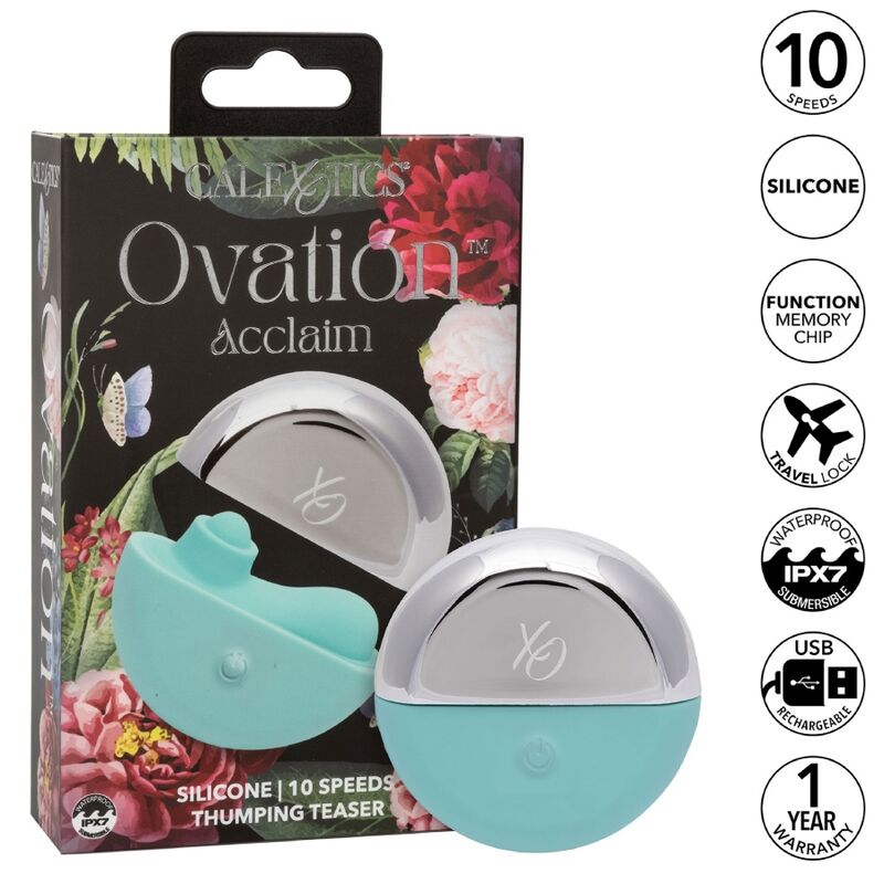 CALEXOTICS - OVATION STIMULATOR ACCLAIM AQUA GREEN