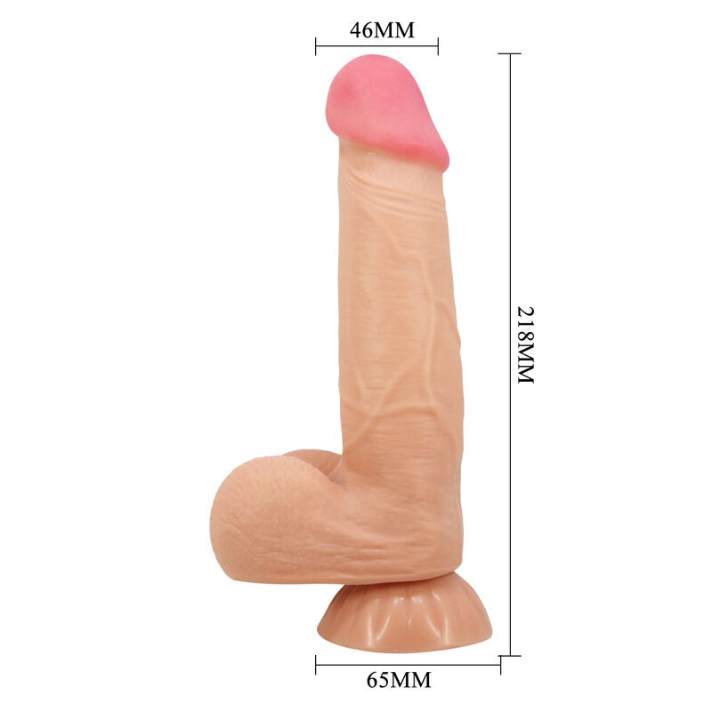 PRETTY LOVE - SLIDING SKIN SERIES REALISTIC DILDO WITH SUCTION CUP SLIDING SKIN 21.8 CM