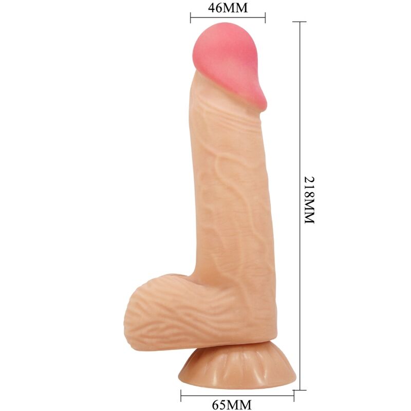 PRETTY LOVE - SLIDING SKIN SERIES REALISTIC DILDO WITH SUCTION CUP SLIDING SKIN 20.6 CM