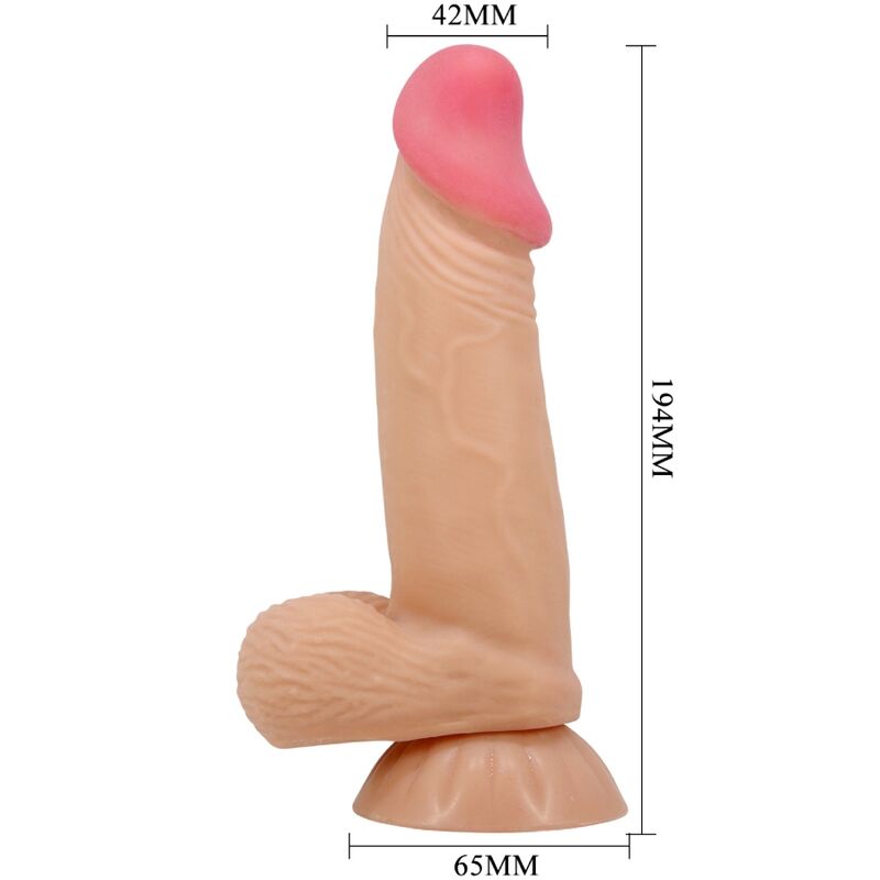 PRETTY LOVE - REALISTIC DILDO SLIDING SKIN SERIES WITH SUCTION CUP SLIDING SKIN 19.4 CM