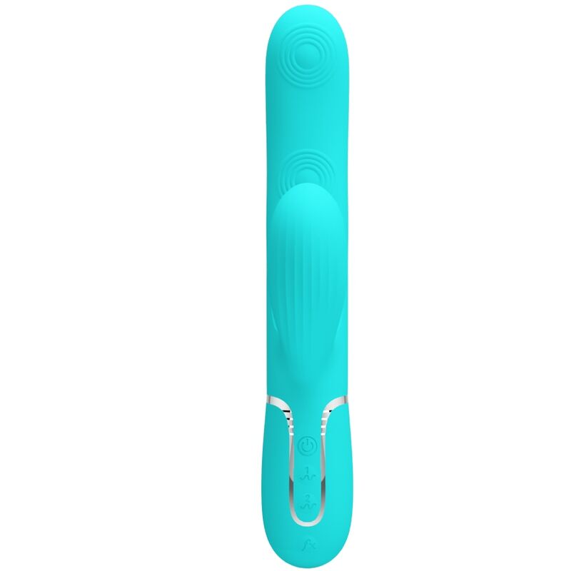 PRETTY LOVE - PERLITA 3 EN 1 VIBRADOR MULTIFUNCIÓN PUNTO G VERDE AGUA