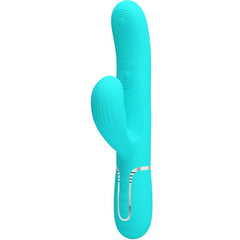 PRETTY LOVE - PERLITA 3 EN 1 VIBRADOR MULTIFUNCIÓN PUNTO G VERDE AGUA