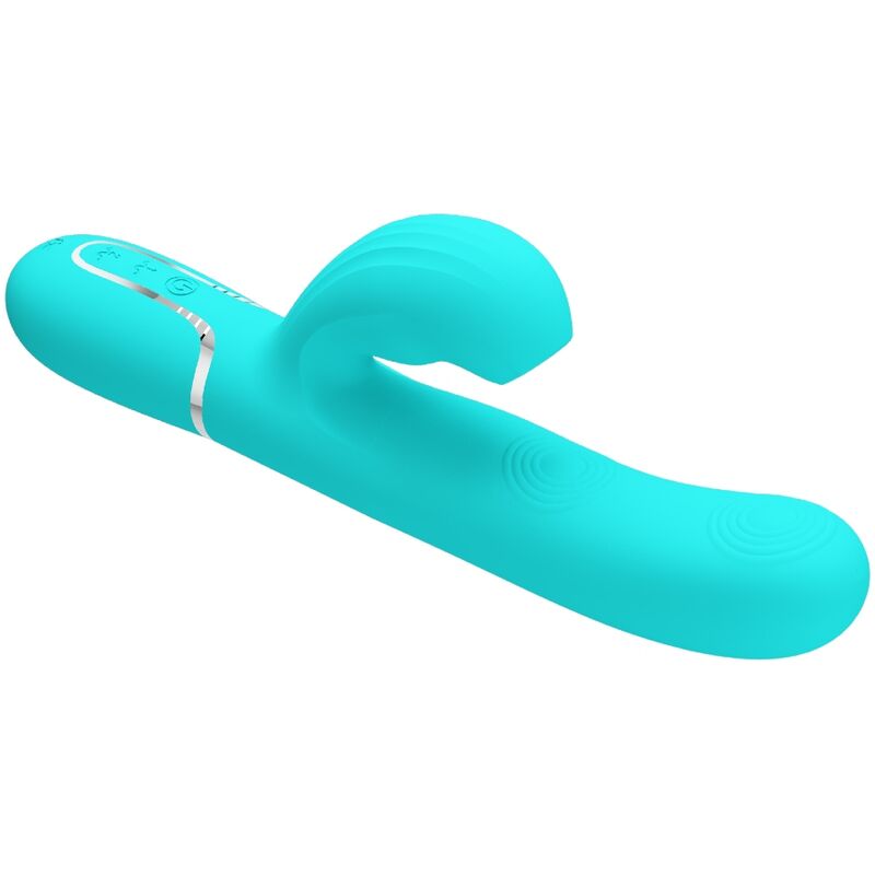 PRETTY LOVE - PERLITA 3 EN 1 VIBRADOR MULTIFUNCIÓN PUNTO G VERDE AGUA