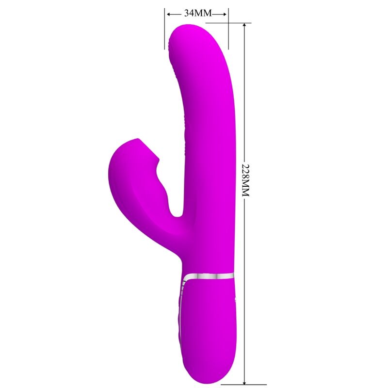 PRETTY LOVE - VIBRADOR PUNTO G MULTIFUNCIÓN 3 EN 1 PERLITA MORADO