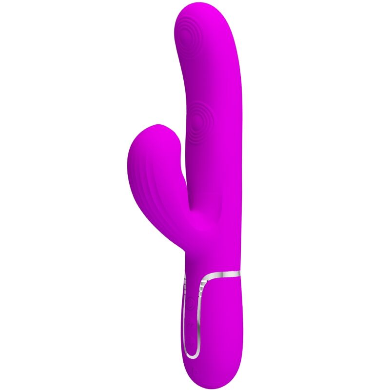 PRETTY LOVE - VIBRADOR PUNTO G MULTIFUNCIÓN 3 EN 1 PERLITA MORADO