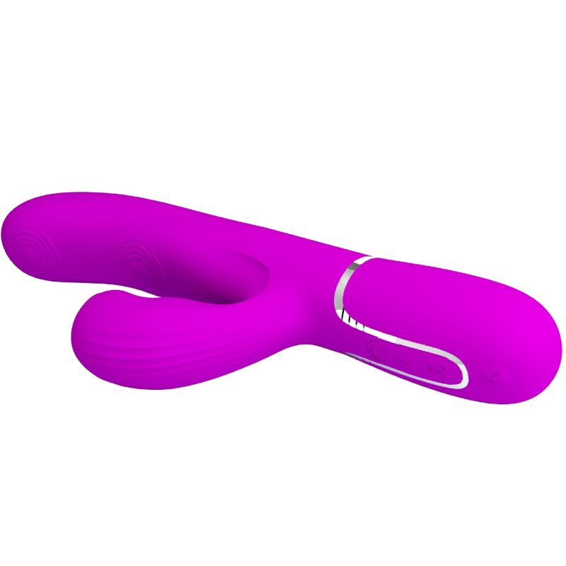 PRETTY LOVE - VIBRADOR PUNTO G MULTIFUNCIÓN 3 EN 1 PERLITA MORADO