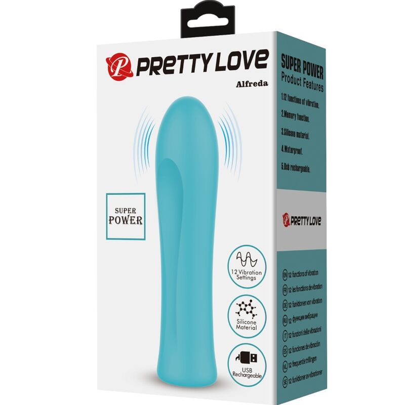 PRETTY LOVE - ALFREDA VIBRADOR SUPER POTENTE VERDE AGUA