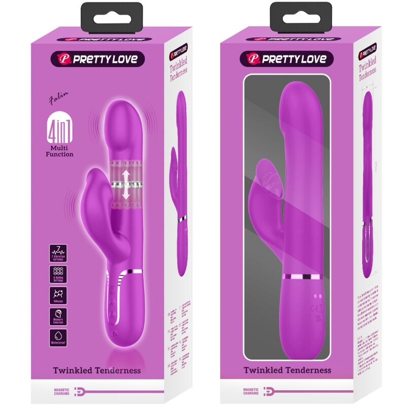 PRETTY LOVE - VIBRADOR CONEJO PERLA MORADA