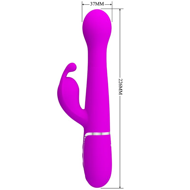 PRETTY LOVE - DEJON RABBIT VIBRADOR MULTIFUNCIÓN 3 EN 1 MORADO