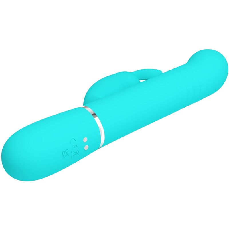 PRETTY LOVE - COALE CONEJO VIBRADOR CUENTAS VERDE AGUA