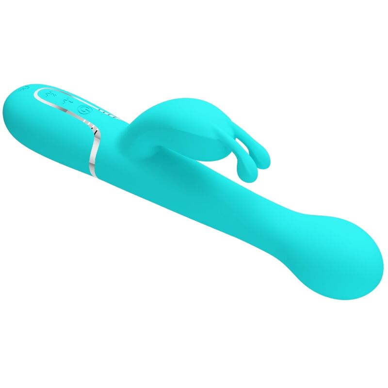 PRETTY LOVE - DEJON RABBIT VIBRADOR MULTIFUNCIÓN 3 EN 1 VERDE AGUA