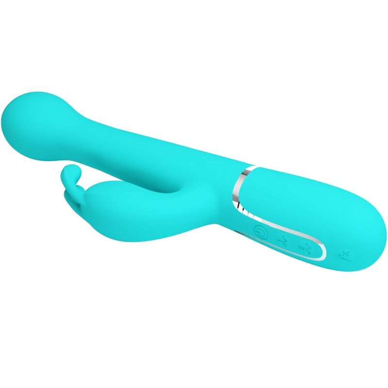 PRETTY LOVE - DEJON RABBIT VIBRADOR MULTIFUNCIÓN 3 EN 1 VERDE AGUA