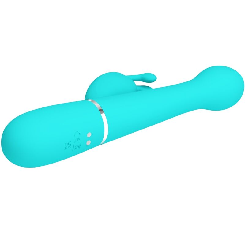 PRETTY LOVE - DEJON RABBIT VIBRADOR MULTIFUNCIÓN 3 EN 1 VERDE AGUA