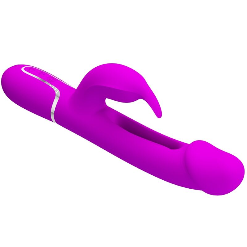 PRETTY LOVE - VIBRATEUR DEJON RABBIT 3 EN 1 MULTIFONCTION  FUCSIA