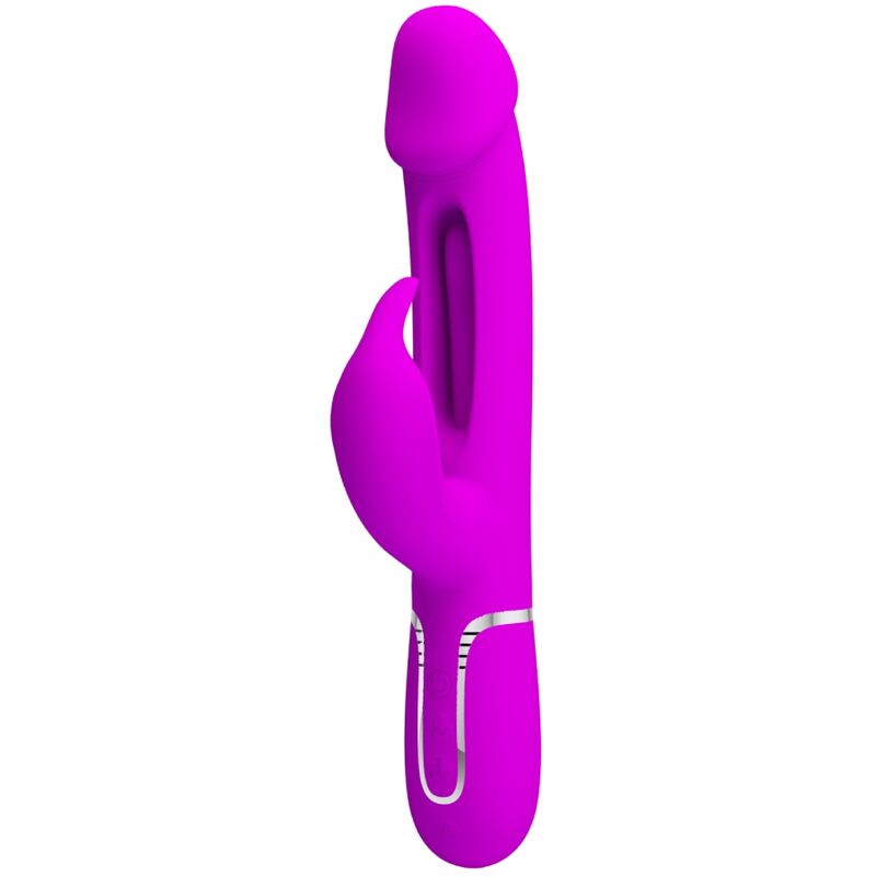 PRETTY LOVE - DEJON RABBIT VIBRADOR MULTIFUNCIÓN 3 EN 1 FUCSIA