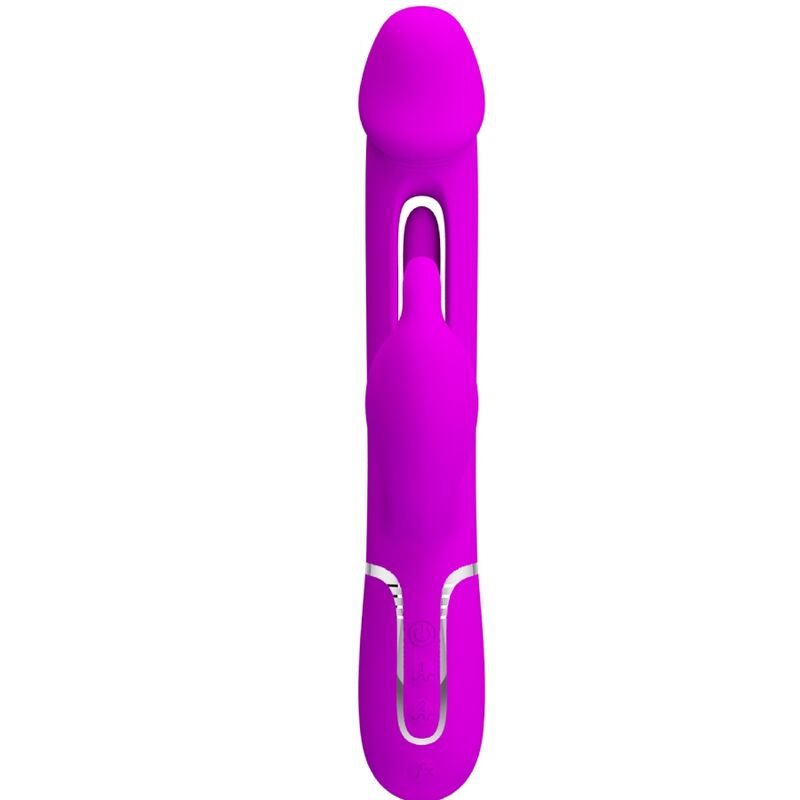 PRETTY LOVE - DEJON RABBIT VIBRADOR MULTIFUNCIÓN 3 EN 1 FUCSIA