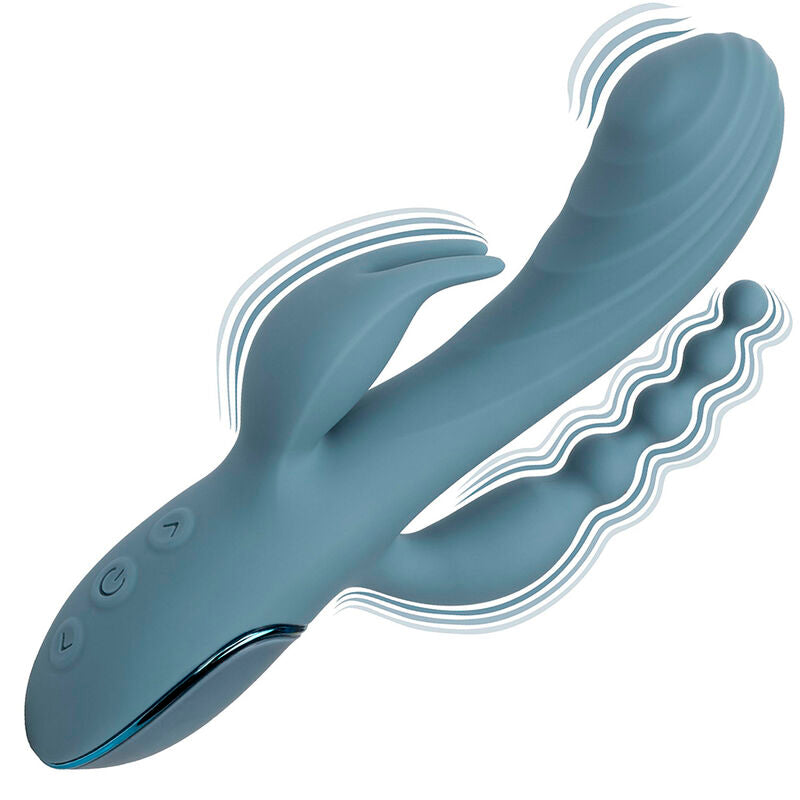 CALEXOTICS - VIBRADOR TRIPLE ÉXTASIS GRIS