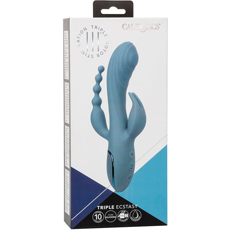 CALEXOTICS - VIBRATEUR TRIPLE ECSTASY GRIS