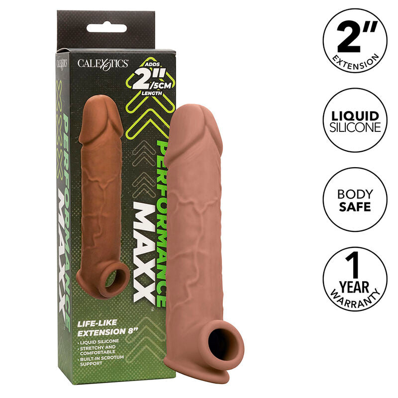 CALEXOTICS - EXTENSION PERFORMANCE MAXX LIFE-LIKE 8 PEAU MARRON