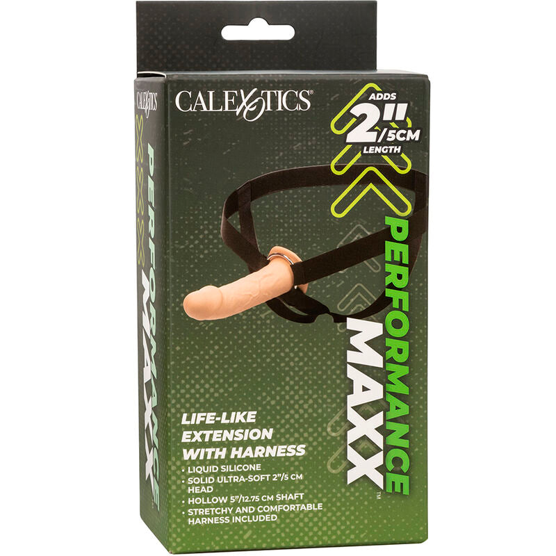 CALEXOTICS - EXTENSION PERFORMANCE MAXX RÉALISTE AVEC HARNAIS PEAU CLAIRE