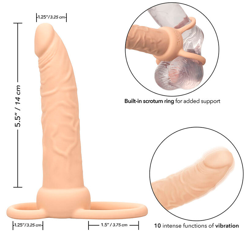 CALEXOTICS - PERFORMANCE MAXX RECHARGEABLE DUAL PENETRATOR CLEAR SKIN