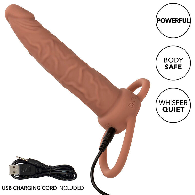 CALEXOTICS - PERFORMANCE MAXX RECHARGEABLE DOUBLE PENETRATOR BROWN SKIN