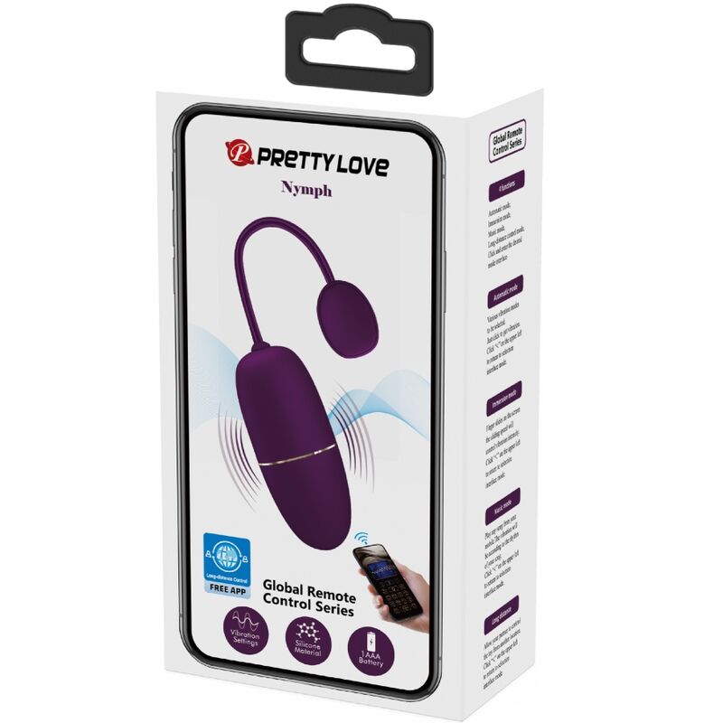 PRETTY LOVE - HUEVO VIBRADOR LILA CONTROLADO POR APP NYMPH