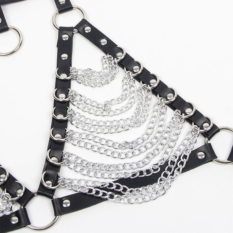 SUBBLIME - ARNÉS Y COLLAR SUJETADOR CON CADENA S TALLA ÚNICA