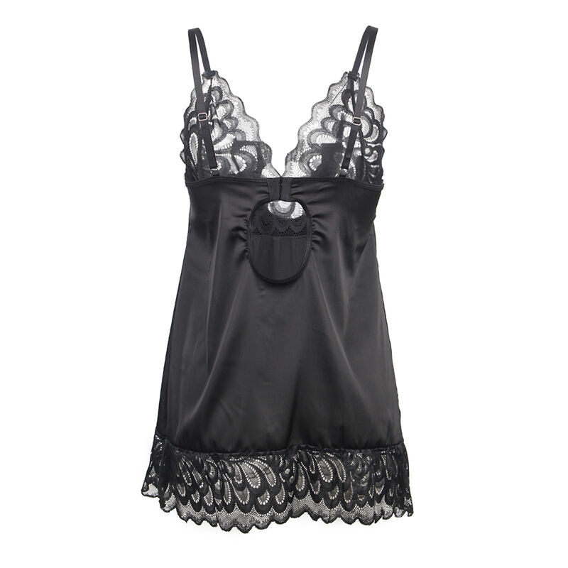 SUBBLIME - BABYDOLL WITH BLACK FLORAL PRINT BREAST S/M