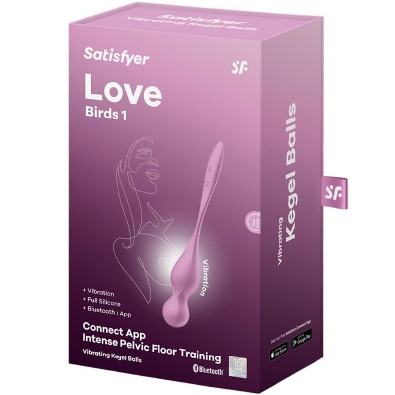 SATISFYER - BOLAS VIBRADORAS KEGEL LOVE BIRDS ROSA