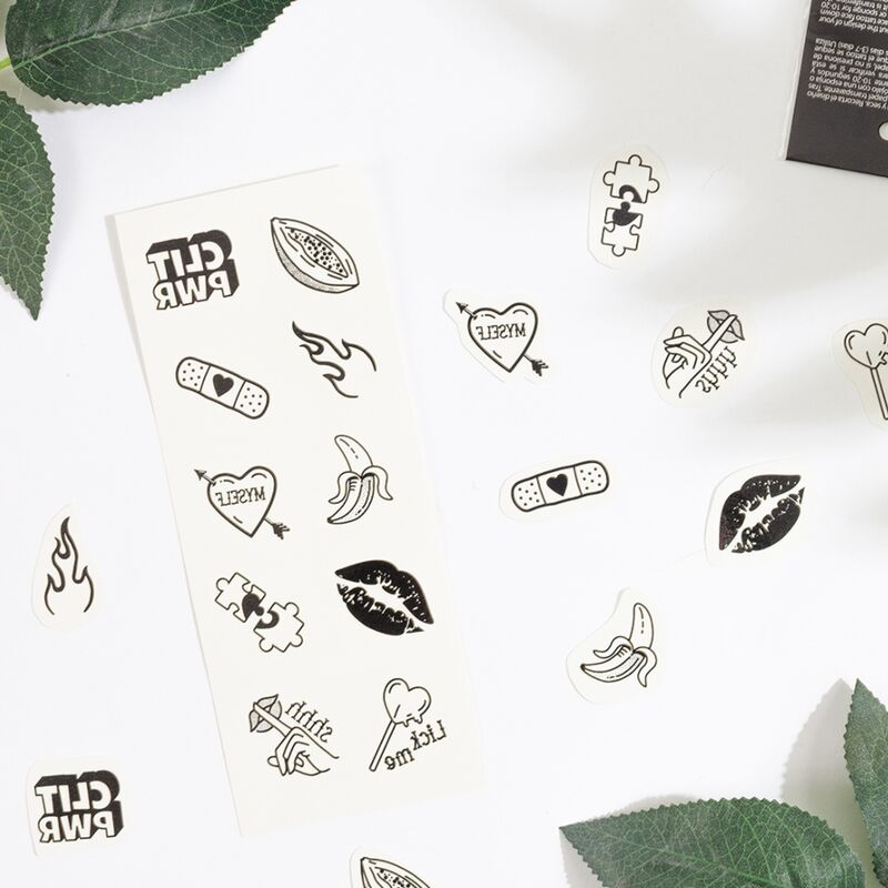 SECRET PLAY - SET OF 10 TEMPORARY TATTOOS CANDY COLLECTION