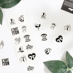 SECRET PLAY - SET DE 10 TATUAJES TEMPORALES COLECCIÓN KINKY