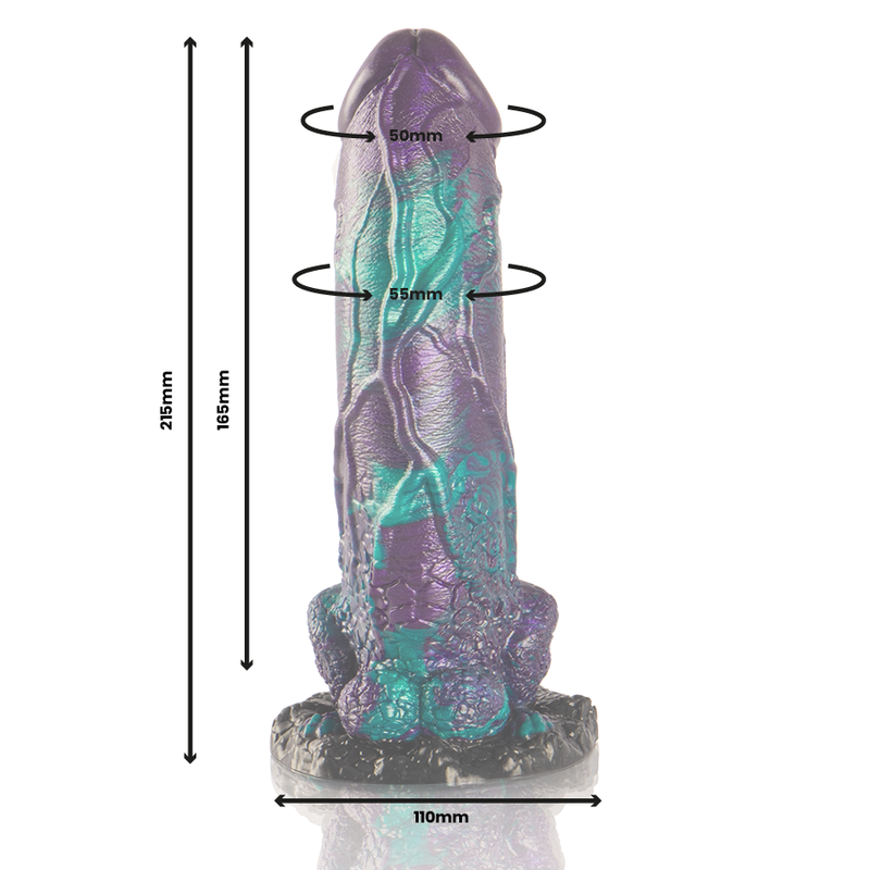 EPIC - BASIL DOUBLE PLEASURE SCALY LARGE SIZE DILDO