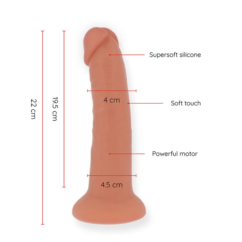 ONINDER - LARGE DILDO VIBRATOR BOGOTÁ 9 SPEEDS NATURAL 22 CM -O- 4.5 CM - FREE APP