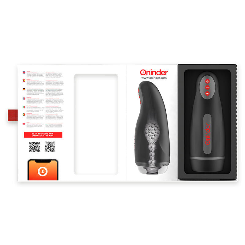 ONINDER - SEOUL 10 SPEED RECHARGEABLE MALE MASTURBATOR - FREE APP