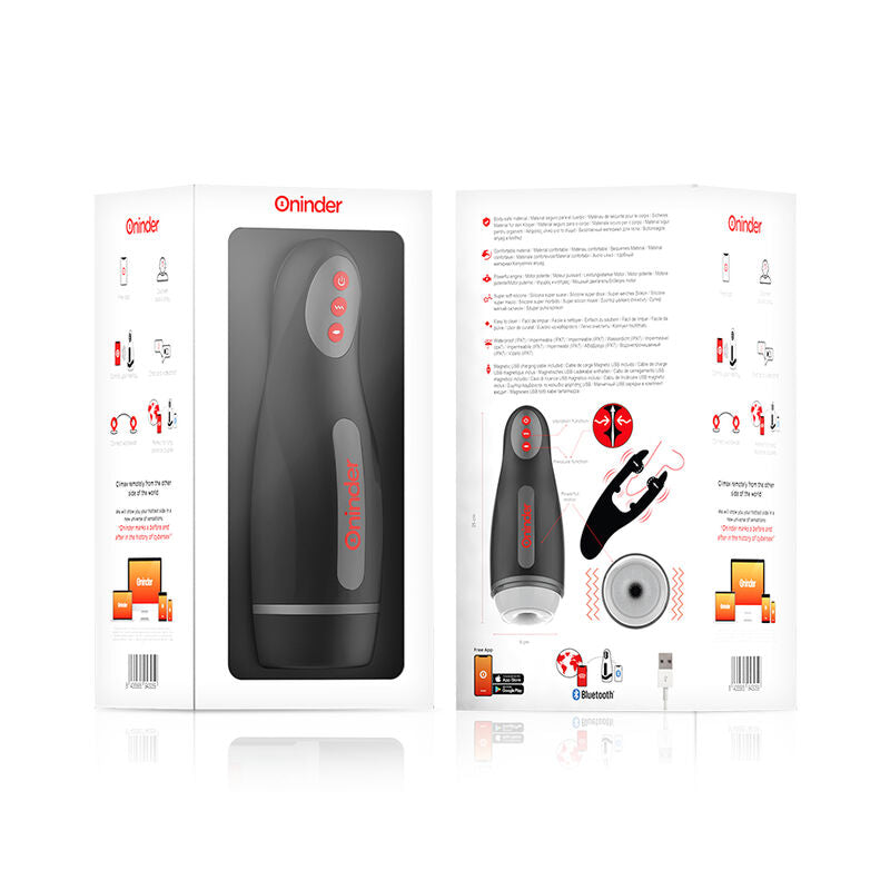 ONINDER - SEOUL 10 SPEED RECHARGEABLE MALE MASTURBATOR - FREE APP