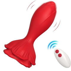 ARMONY - VIBRADOR ROSA &amp; PLUG ANAL REMOTO PEQUEÑO ROJO