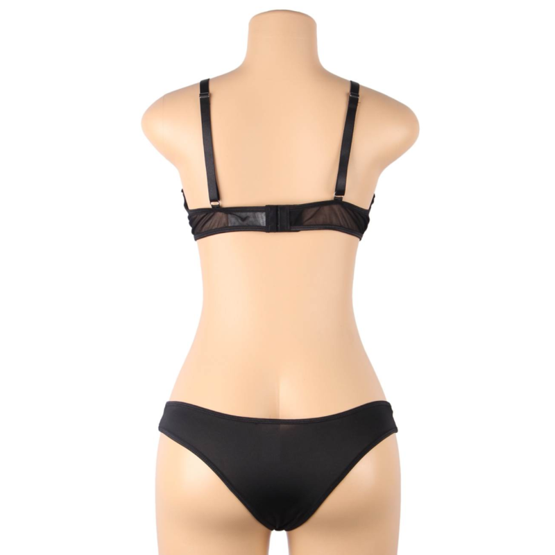 SUBBLIME - TWO PIECE SET OF SHEER BRA AND BANDS S/M