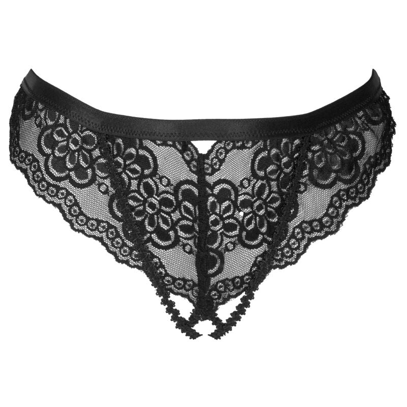 LIVCO CORSETTI FASHION - OKSURIN CROTCHLESS BLACK PANTIES